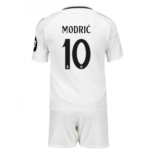 Fotbalové Dres Real Madrid Luka Modric #10 Dětské Domácí 2024-25 Krátký Rukáv (+ trenýrky)